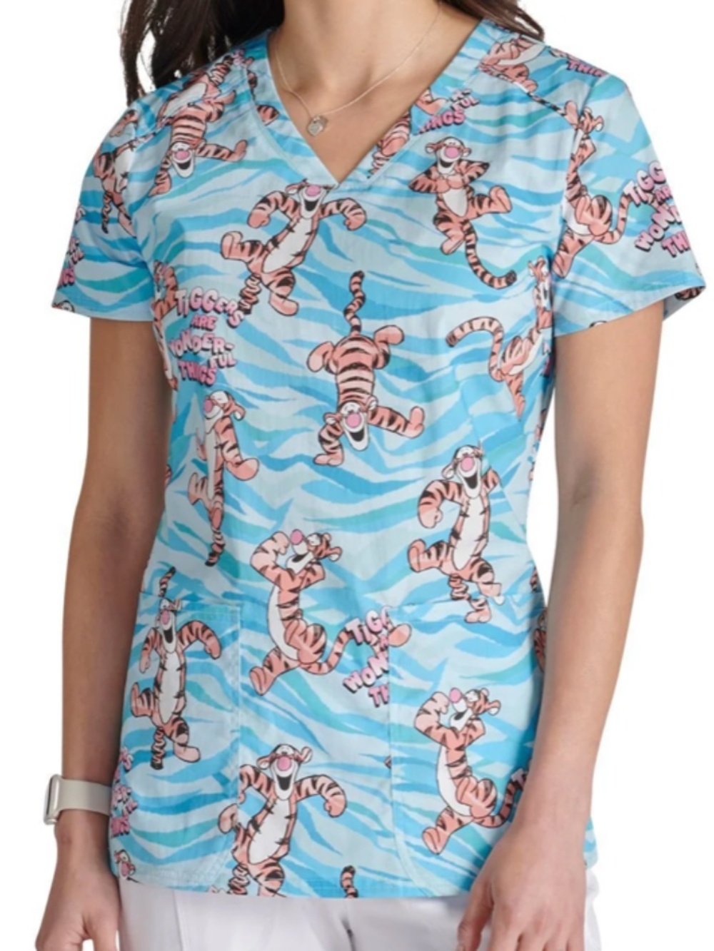 Tigger Cherokee Tooniforms Disney Winnie The Pooh V Neck Scrub